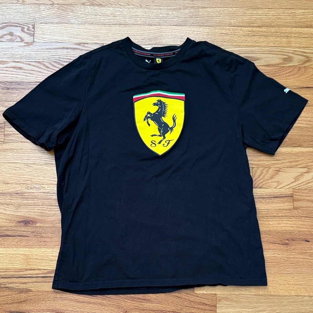 Ferrari Black Men's T-Shirt XL
